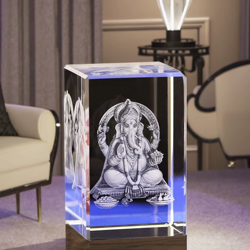 3D Laser Engraved Crystal Cubes