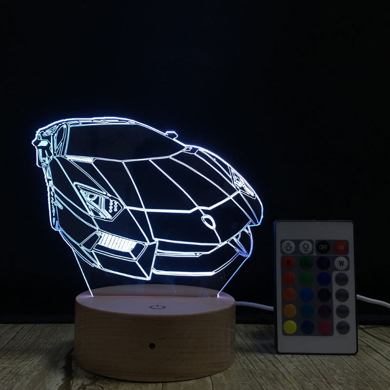 3D LED Night Light – Acrylic Illusion Lamp with 7 Colors